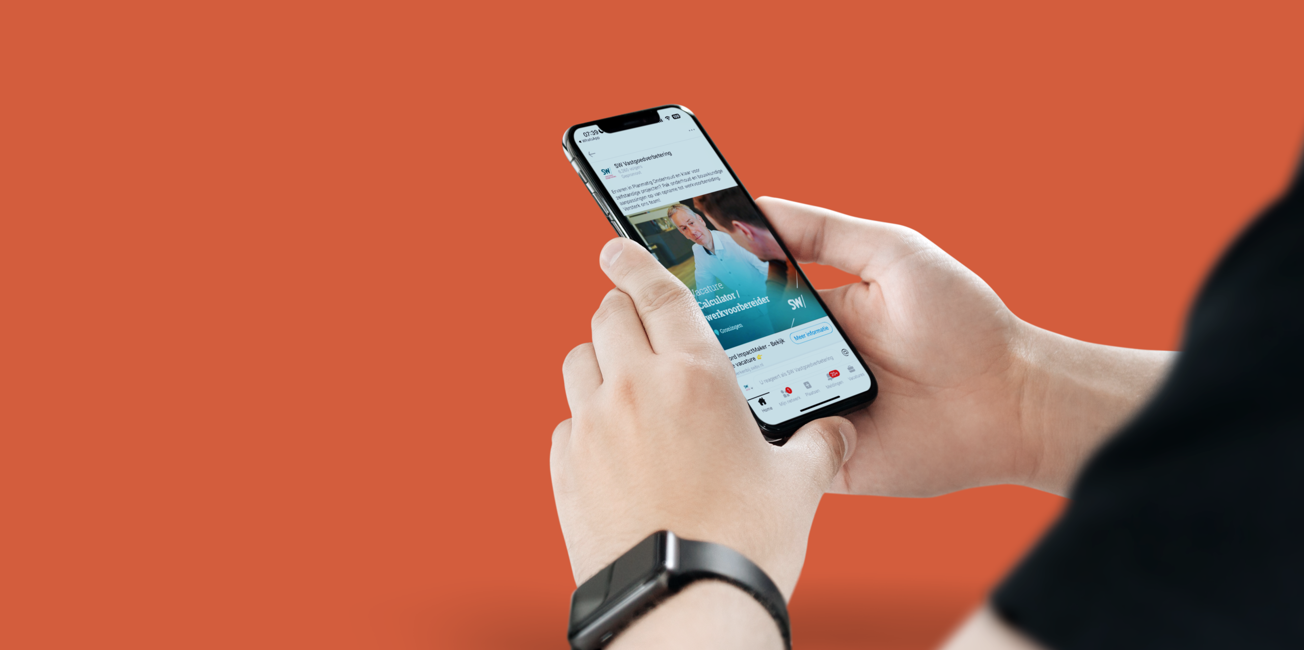 Mock-up SW campagne op telefoon