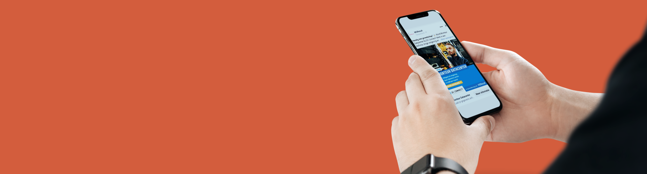 MorResult mockup in telefoon